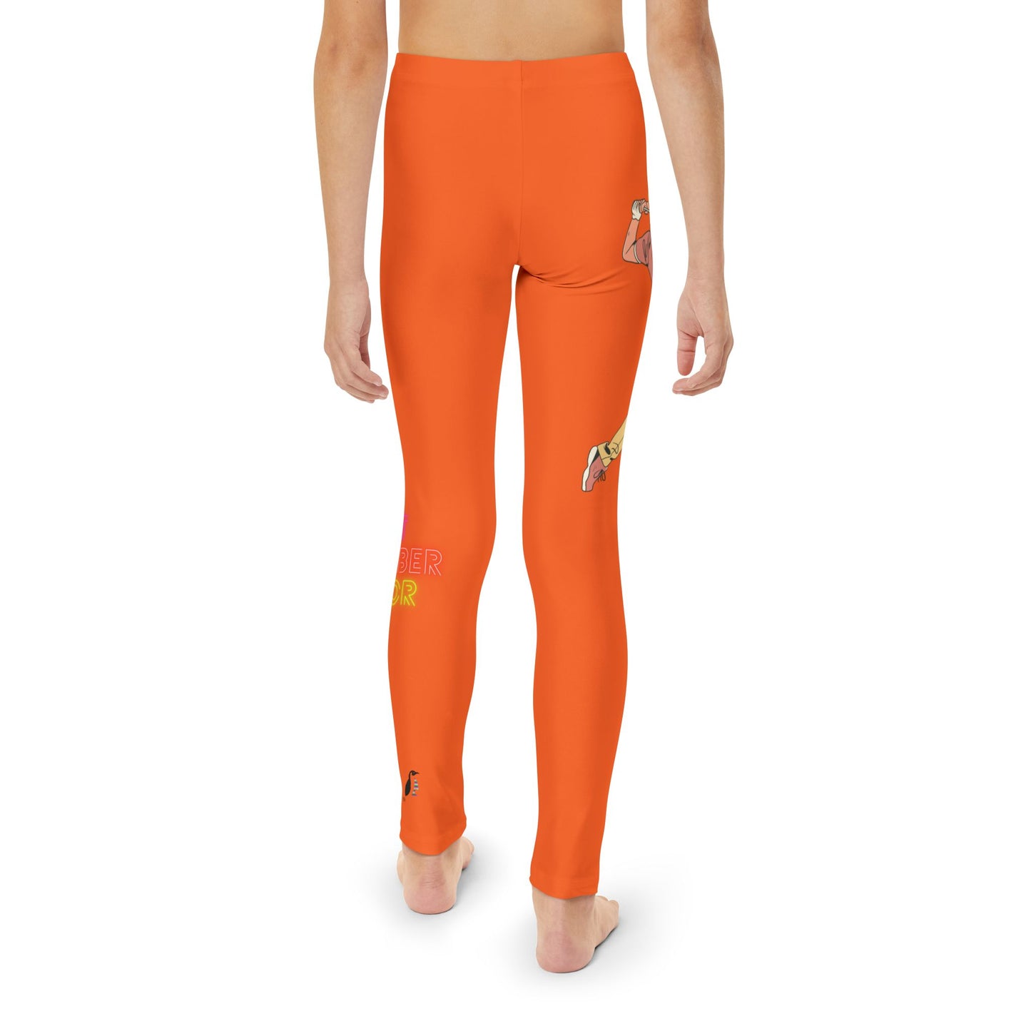 Youth Full-Length Leggings: Golf Orange