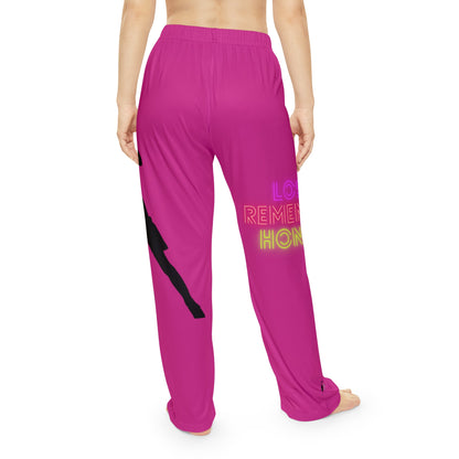 Pambabaeng Pajama Pantalon: Soccer Pink 