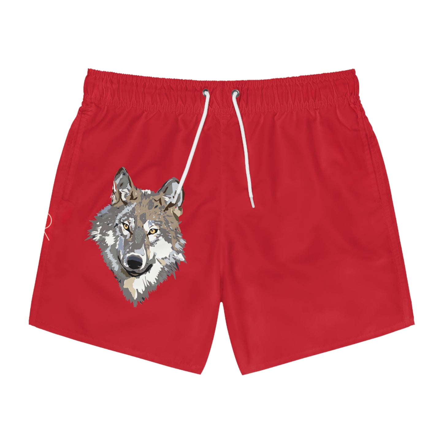 Swim Trunks: Wolves Dark Red