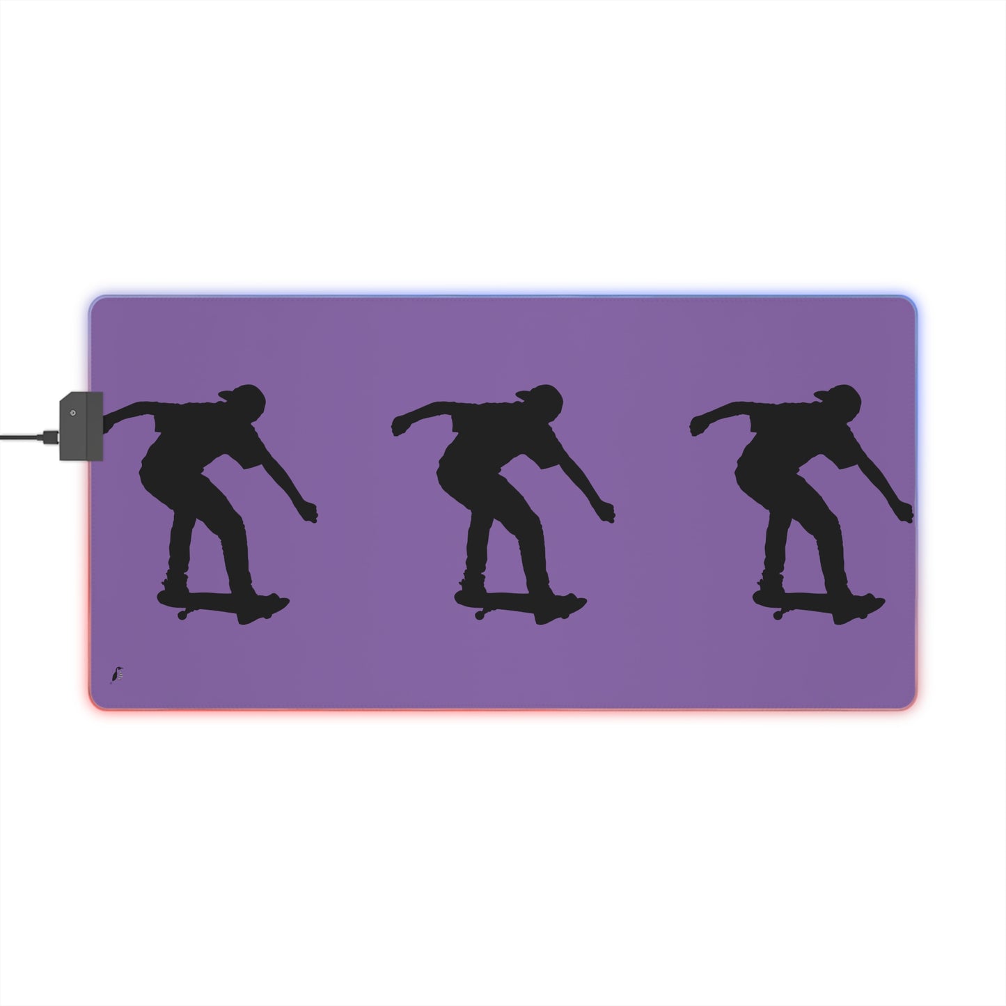 LED Gaming Mouse Pad: Skateboarding Lite Purple