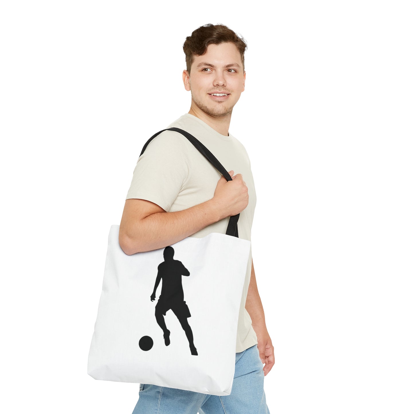 Tote Bag: Soccer White