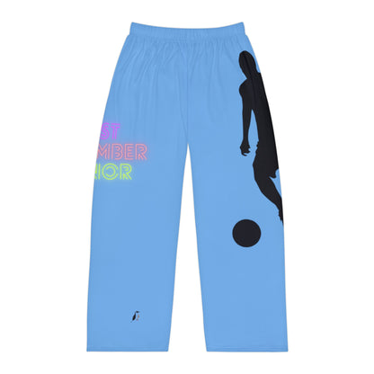 Men's Pajama Pants: Soccer Lite Blue