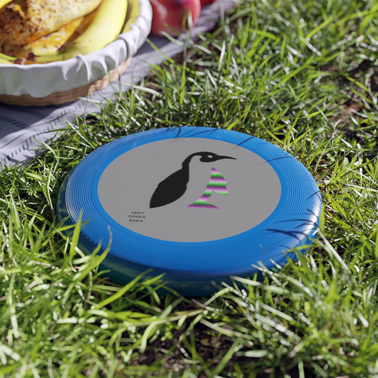 Frisbee: Crazy Penguin World Logo Grey