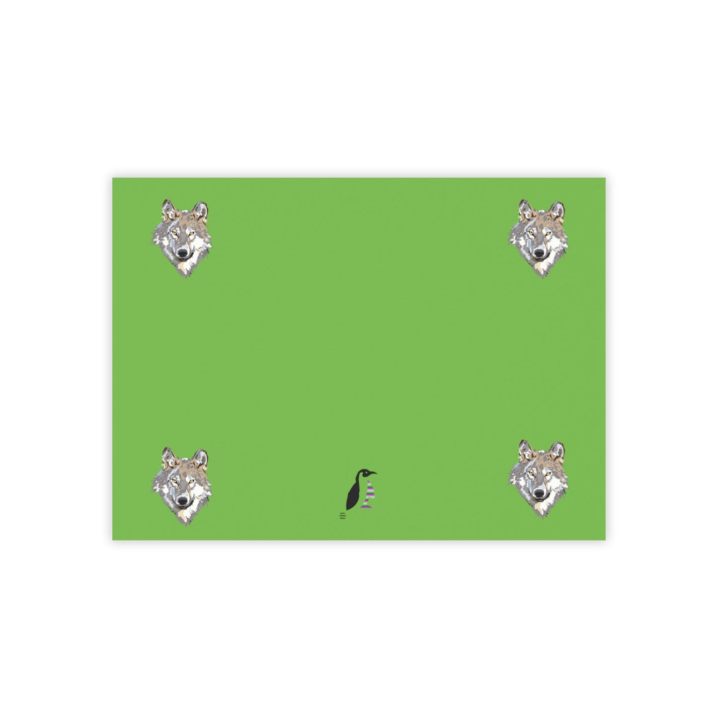 Post-it® Note Pads: Wolves Green