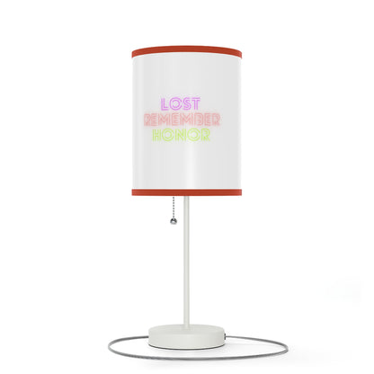 Lamp on a Stand, US|CA plug: LGBTQ Pride White