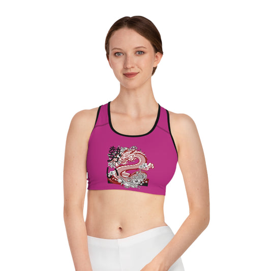 Sports Bra: Dragons Pink