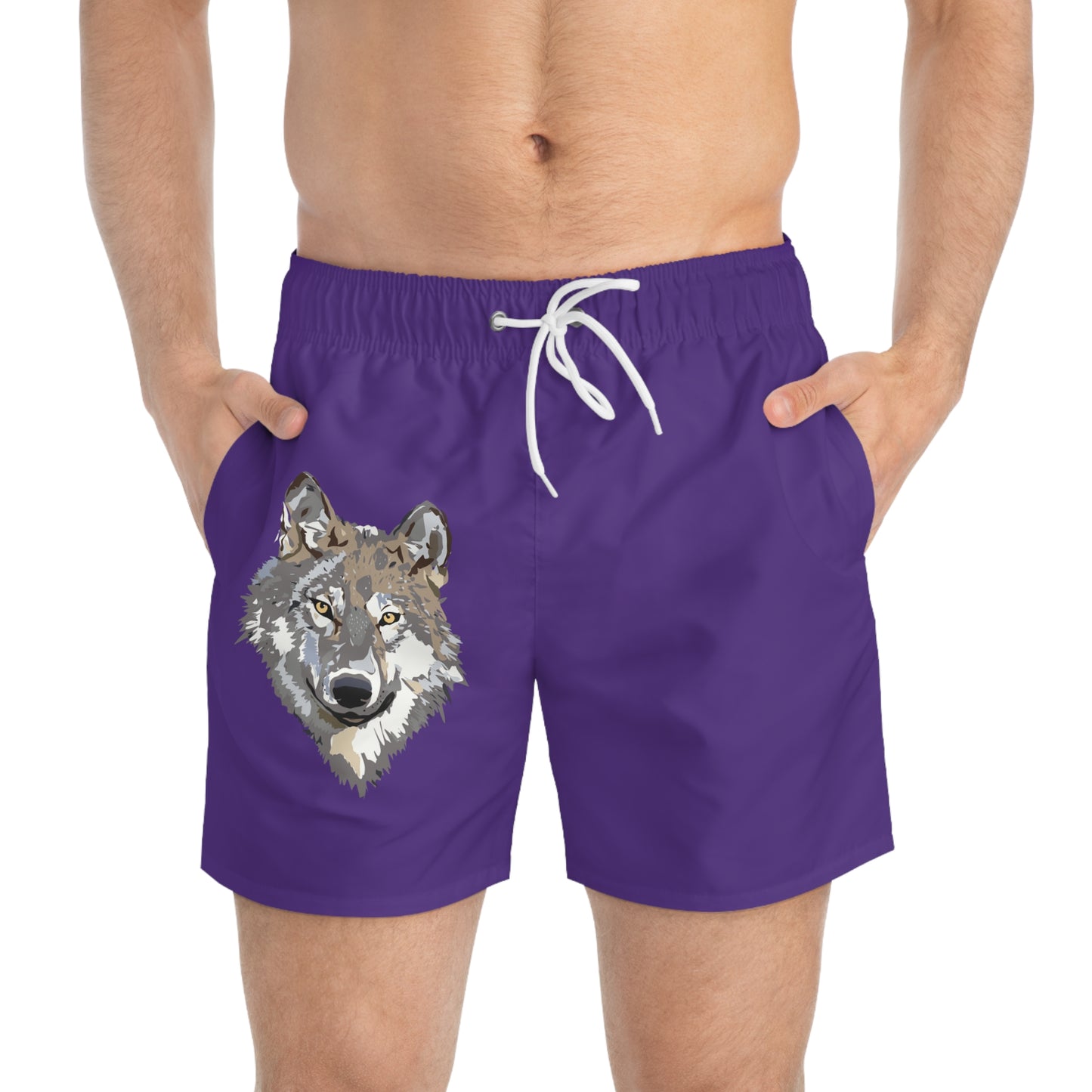 Swim Trunks: Wolves Purple