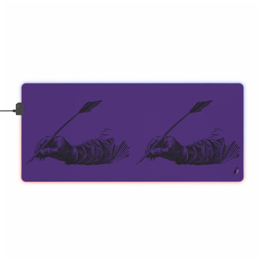 LED Gaming Mouse Pad: Writing Purple