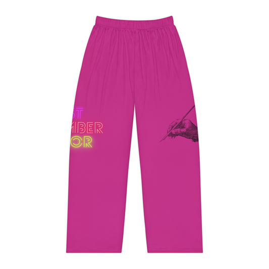 Women's Pajama Pants: Writing Pink