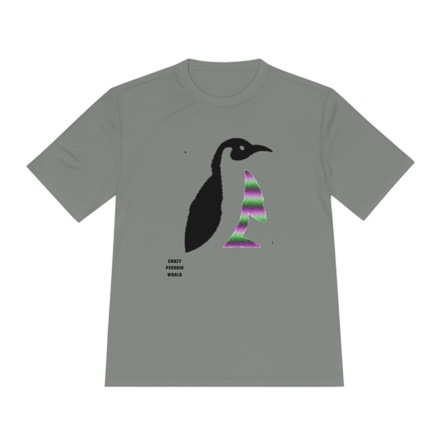 Moisture Wicking Tee: Crazy Penguin World Logo #2