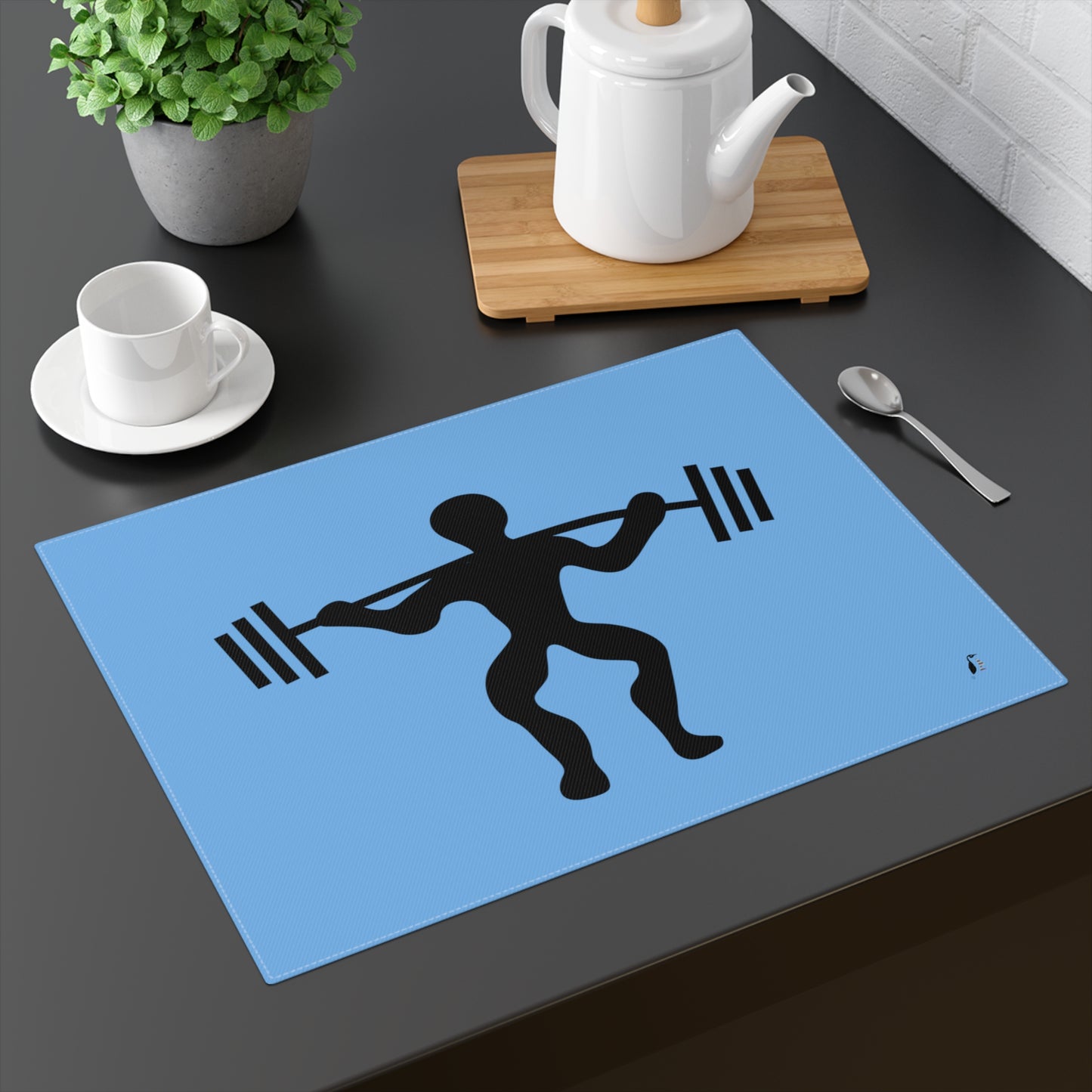 Placemat, 1pc: Weightlifting Lite Blue