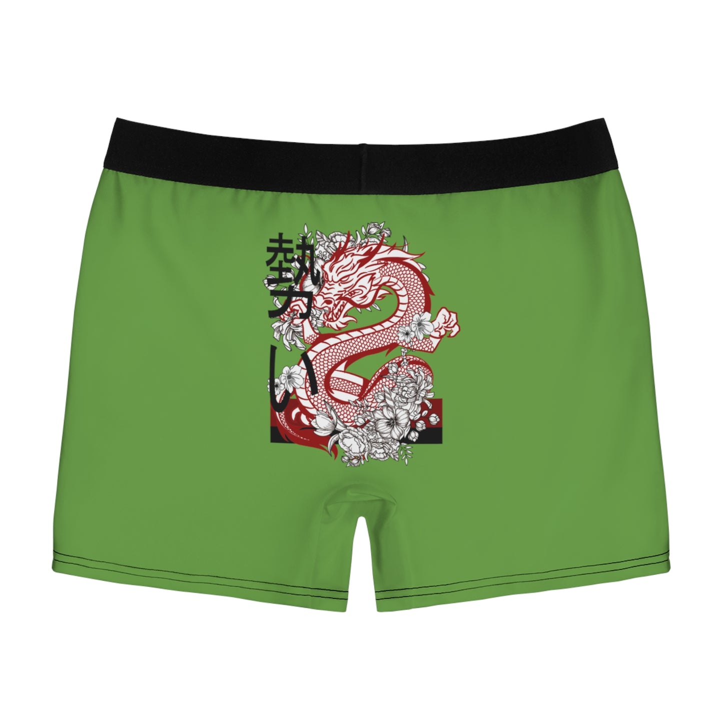 Men's Boxer Briefs: Dragons Green