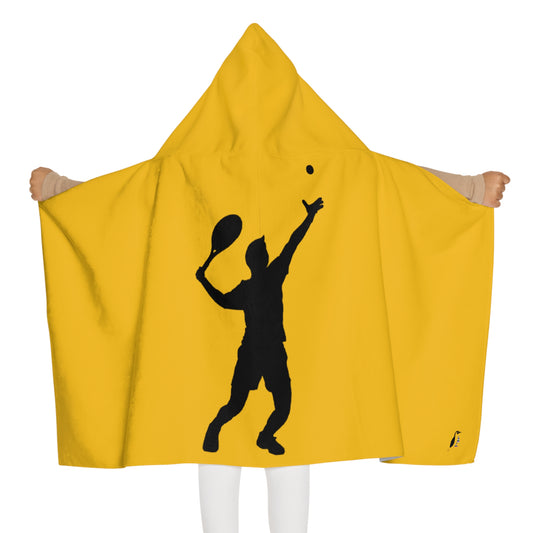 Youth Hooded Towel: Tennis Yellow