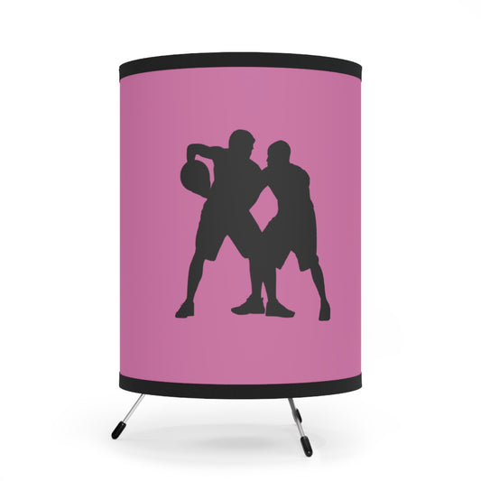 Tripod Lamp with High-Res Printed Shade, US\CA plug: Basketball Lite Pink