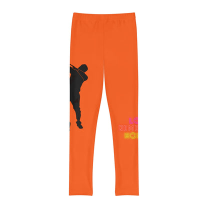 Youth Full-Length Leggings: Dance Orange