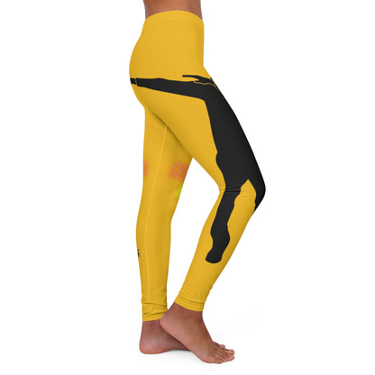 Women's Spandex Leggings: Dance Yellow