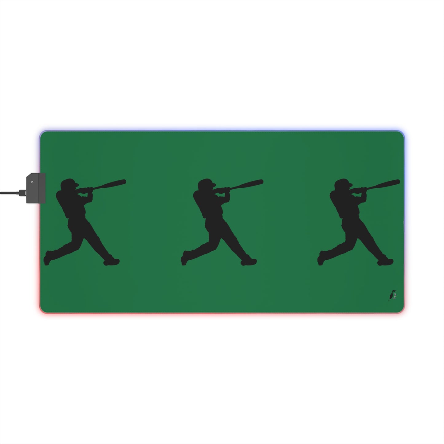 LED Gaming Mouse Pad: Baseball Dark Green