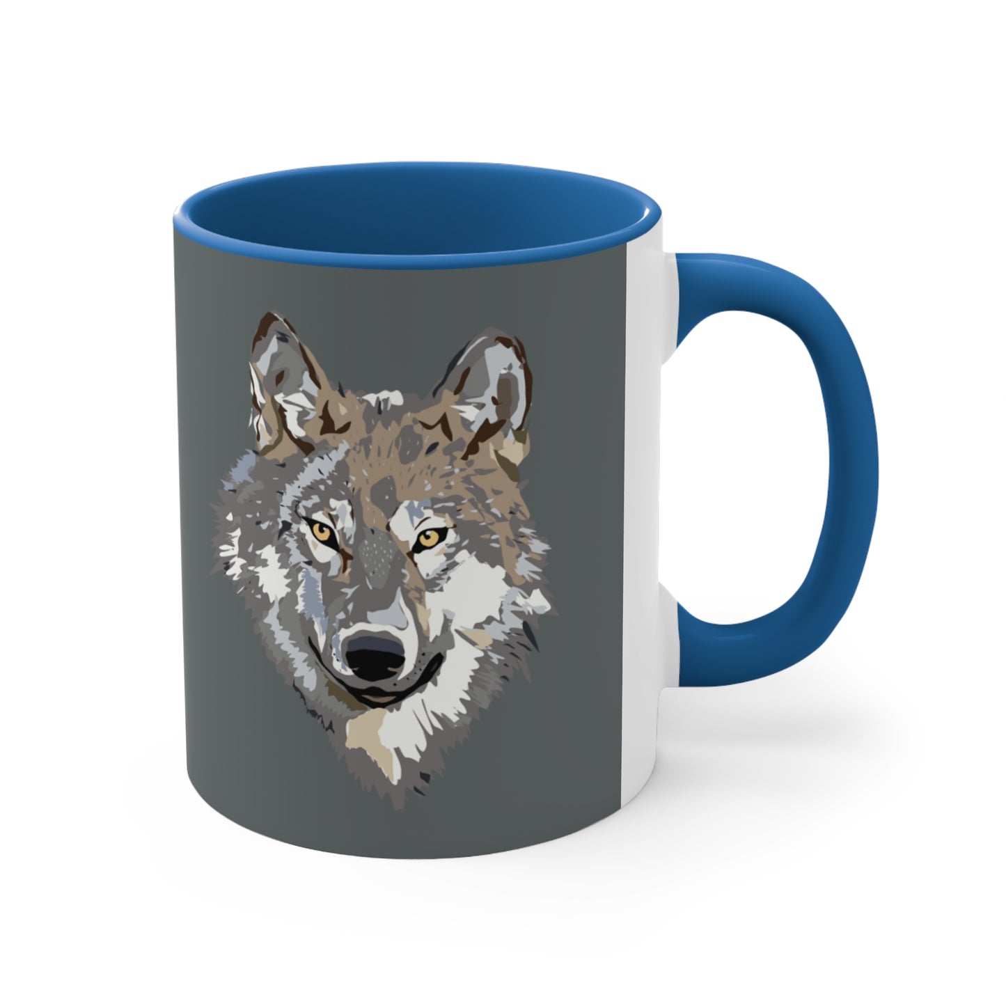 Accent Coffee Mug, 11oz: Wolves Dark Grey