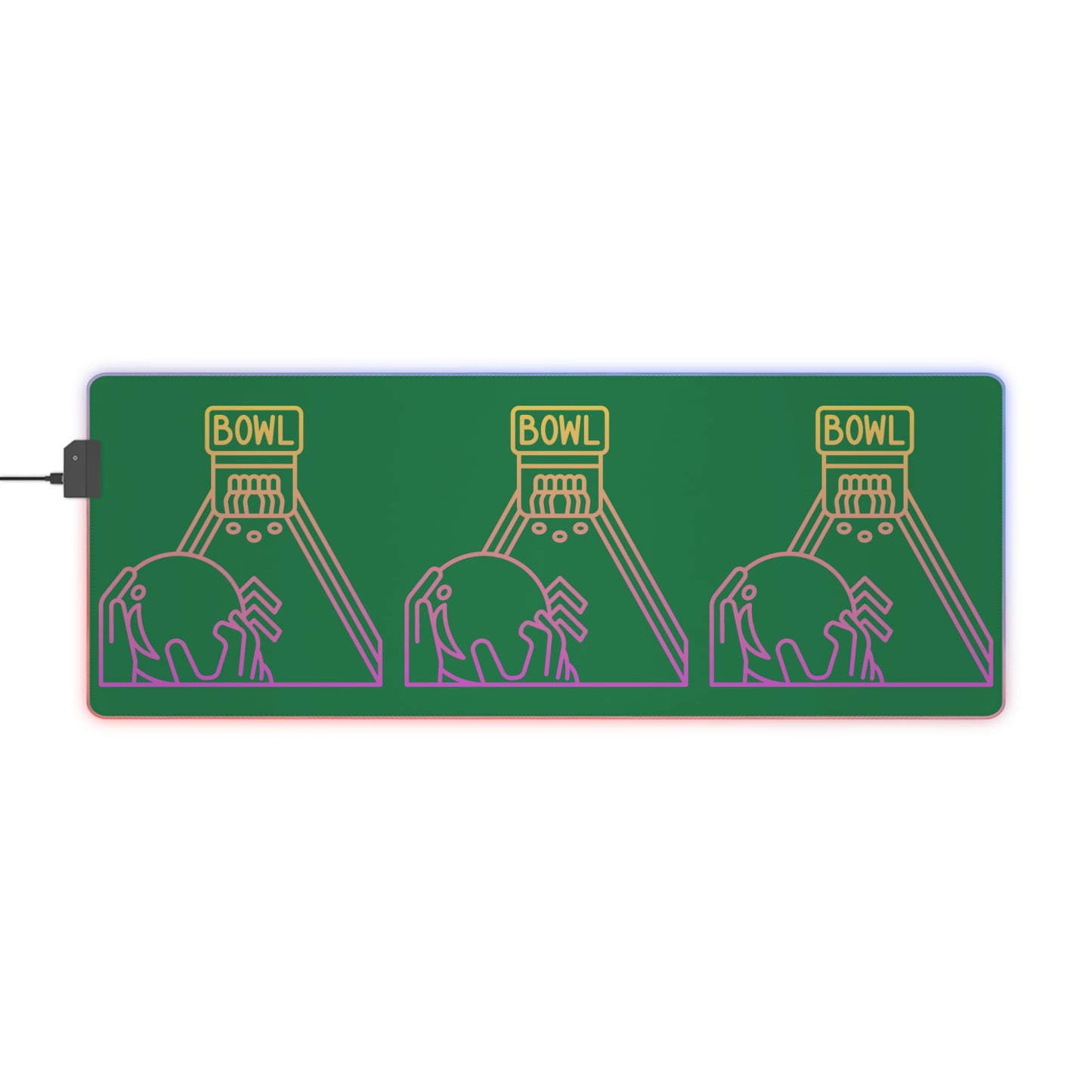 LED Gaming Mouse Pad: Bowling Dark Green