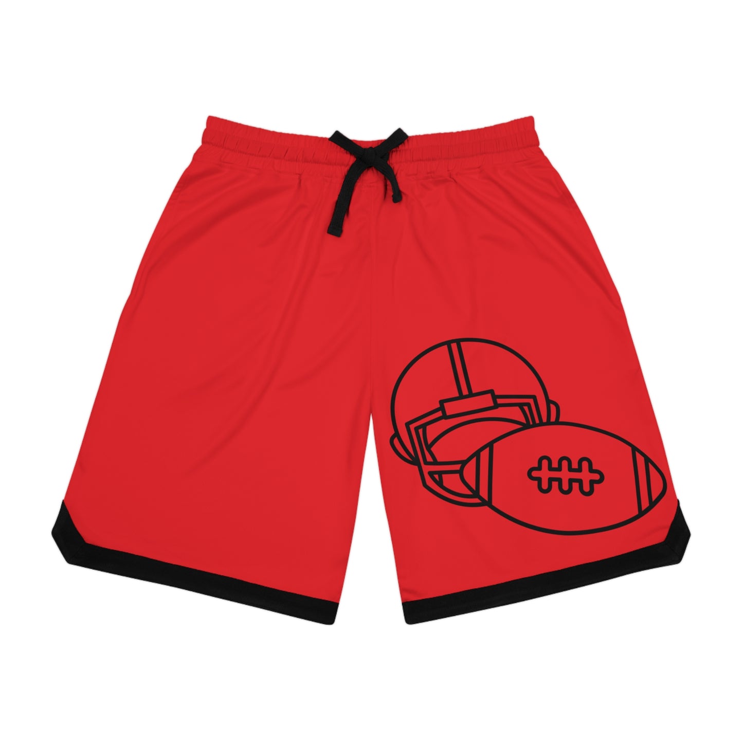 Basketball Rib Shorts: Football Red