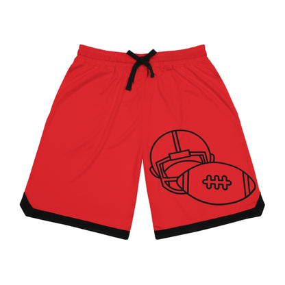 Basketball Rib Shorts: Football Red