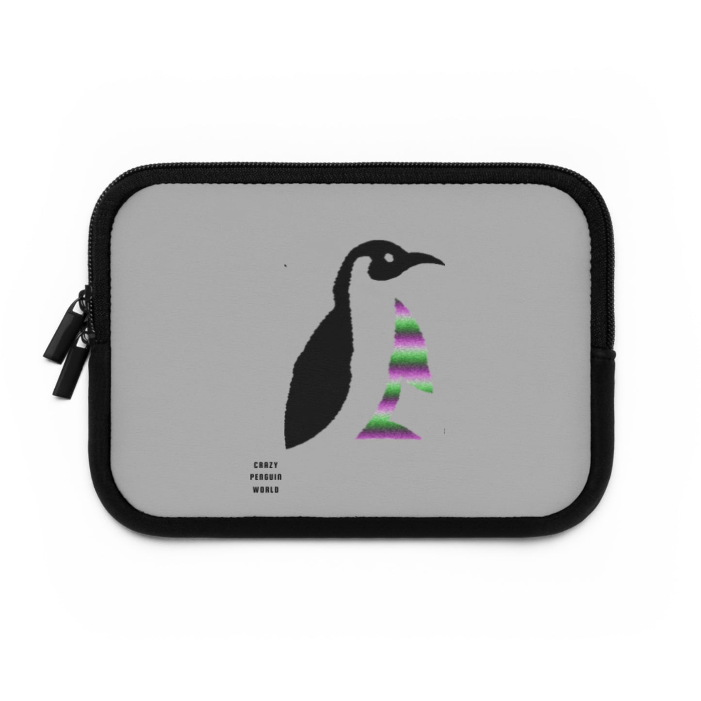 Laptop Sleeve: Crazy Penguin World Logo Lite Grey