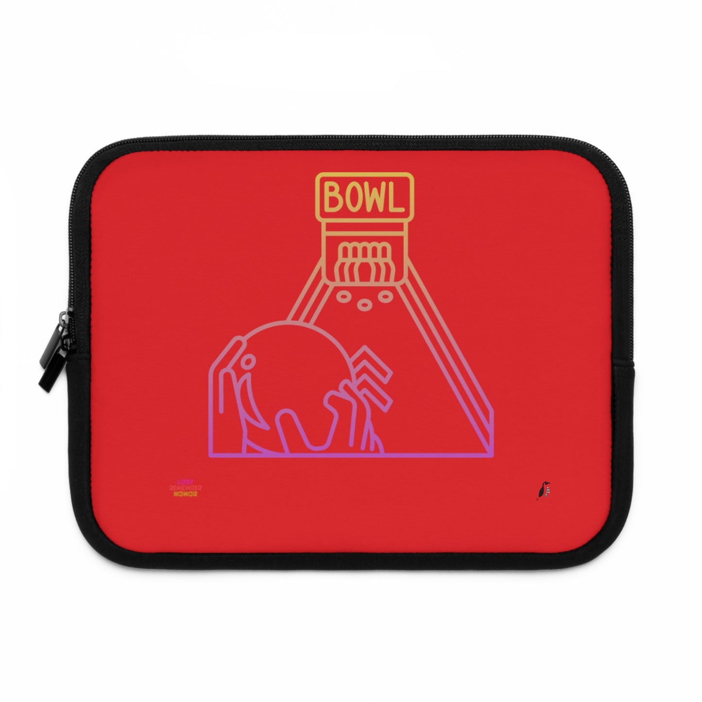 Laptop Sleeve: Bowling Red