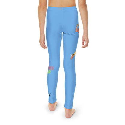 Youth Full-Length Leggings: Golf Lite Blue