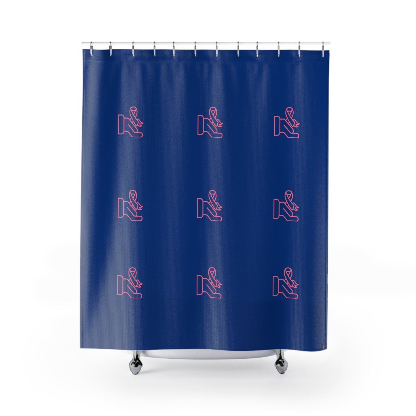 Shower Curtains: #2 Fight Cancer Dark Blue