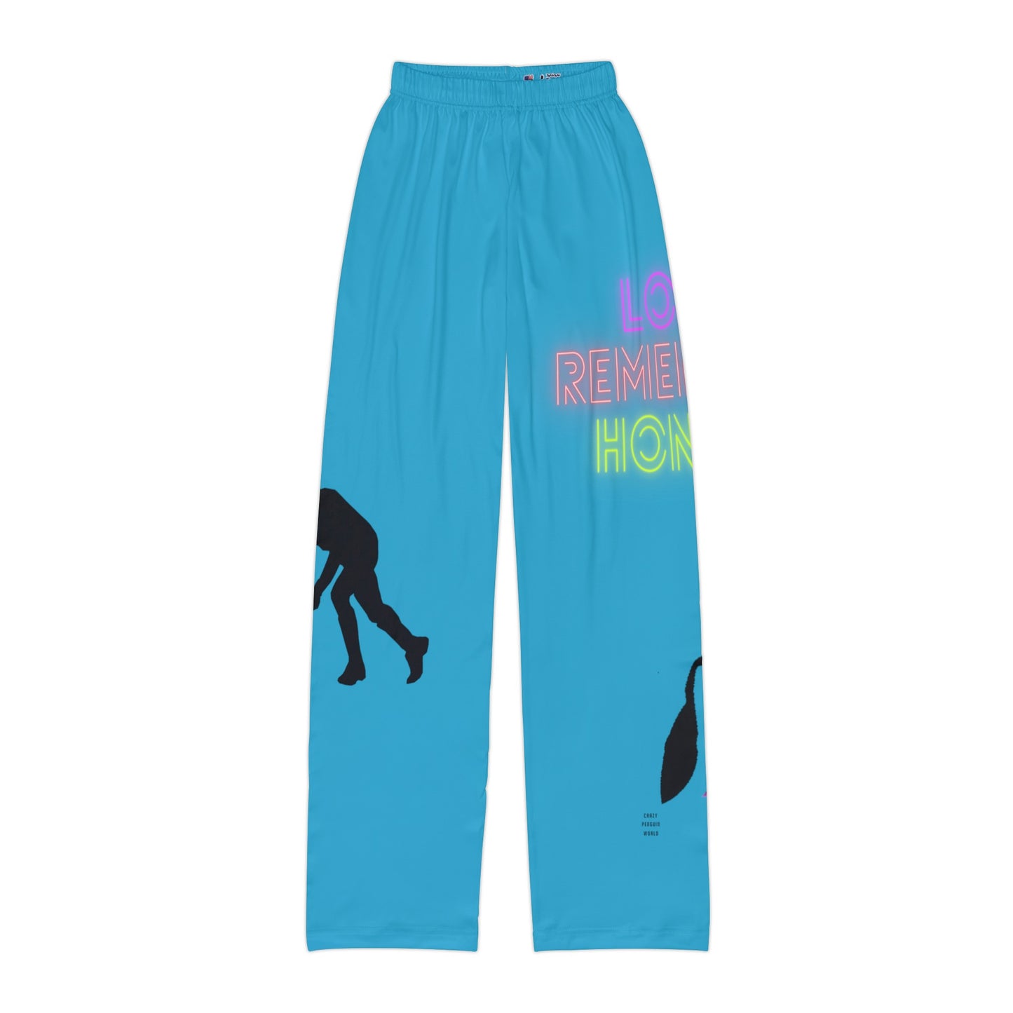 Kids Pajama Pants: Hockey Turquoise