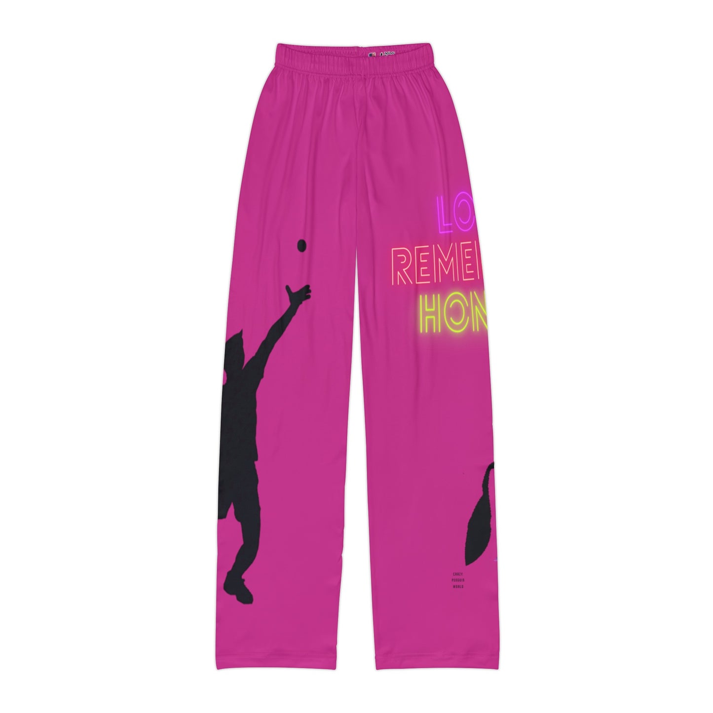 Kids Pajama Pants: Tennis Pink