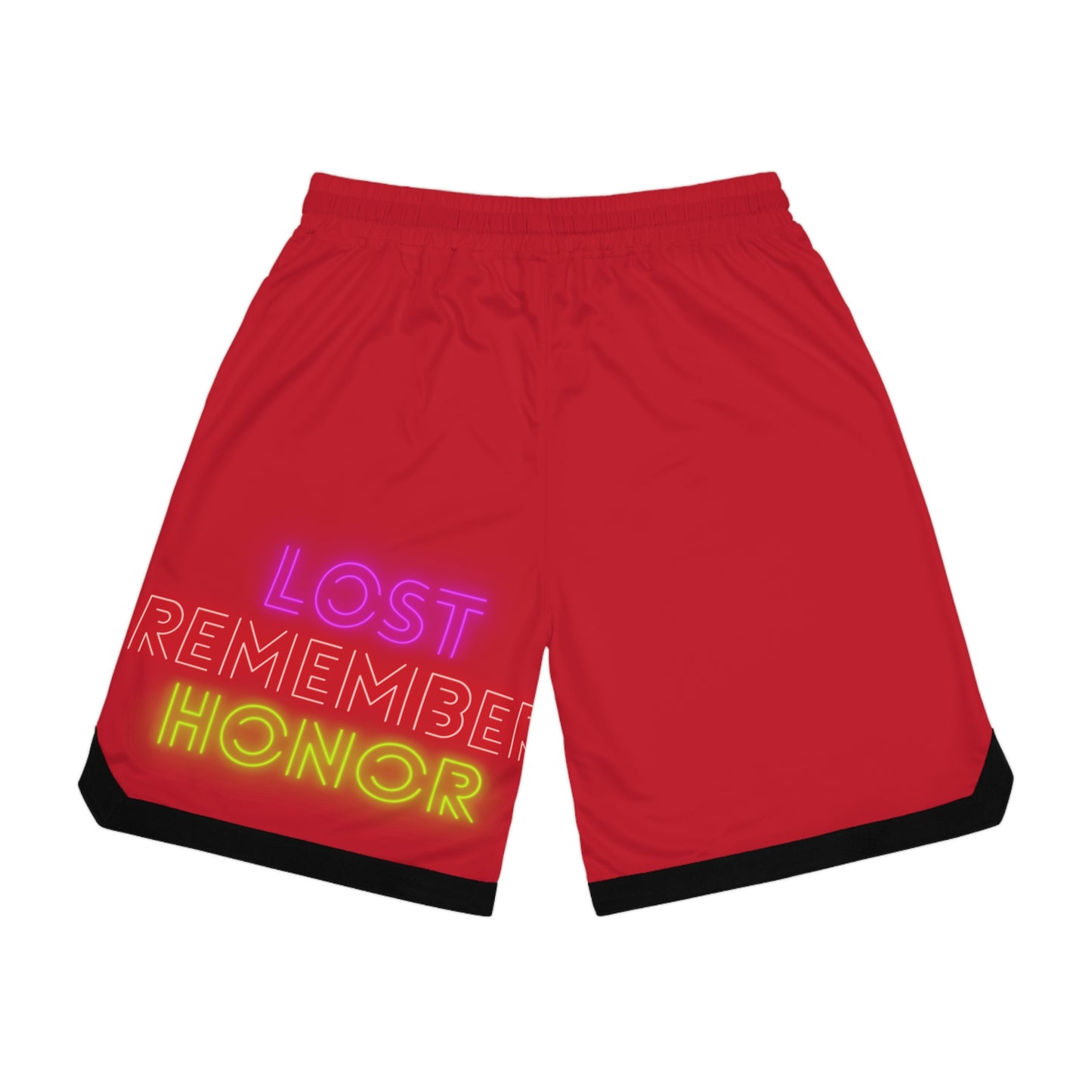 Basketball Rib Shorts: Crazy Penguin World Logo Dark Red