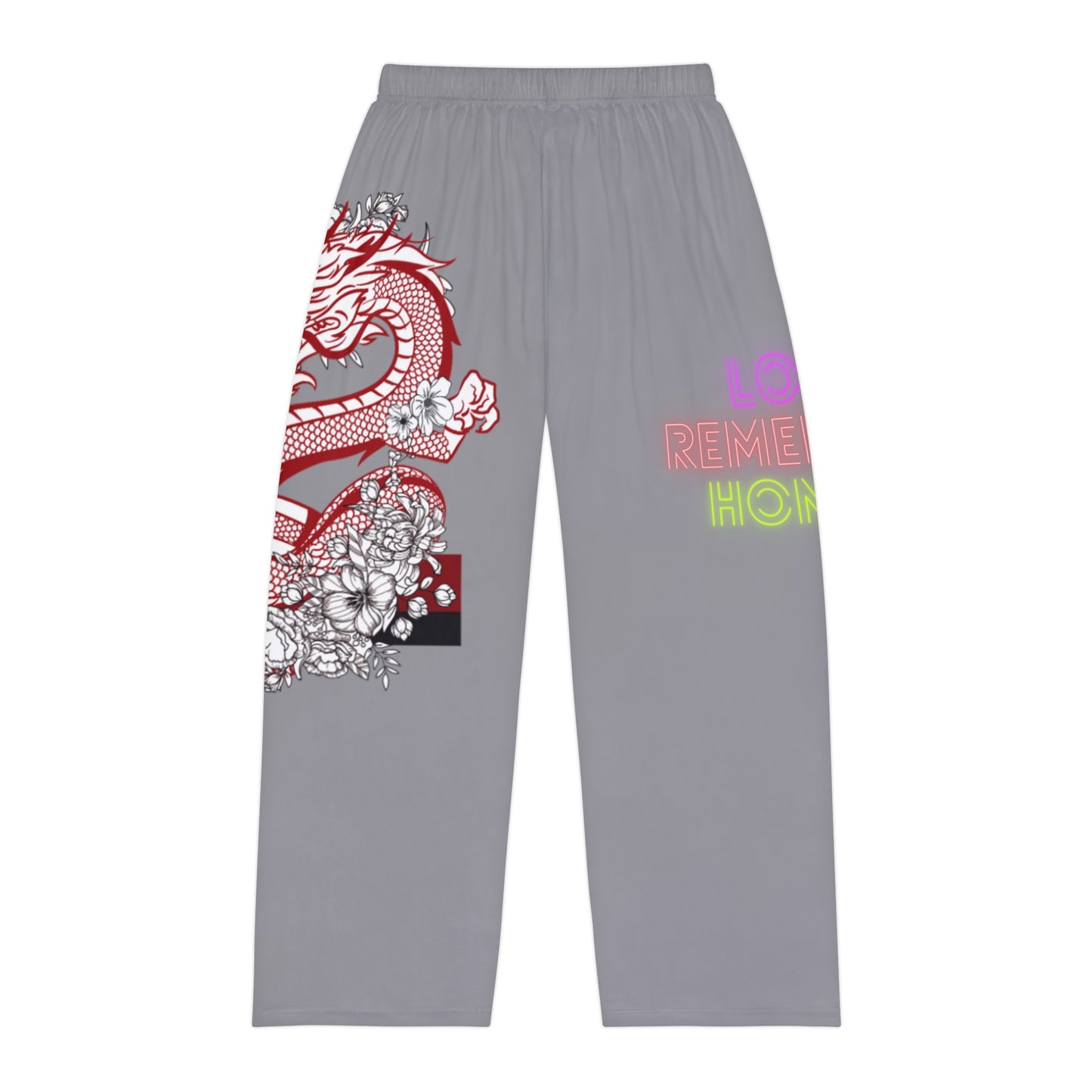 Men's Pajama Pants: Dragons Grey