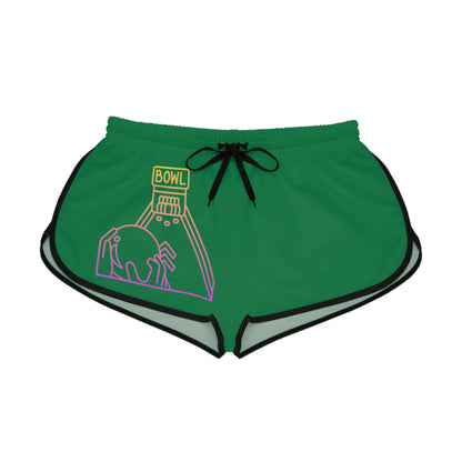 Women's Relaxed Shorts: Bowling Dark Green