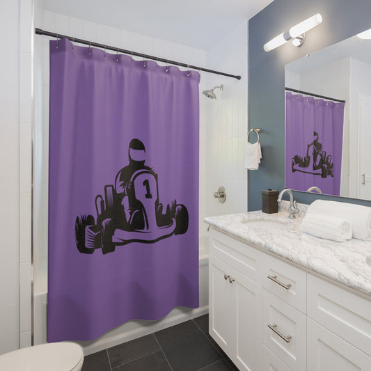 Shower Curtains: #1 Racing Lite Purple