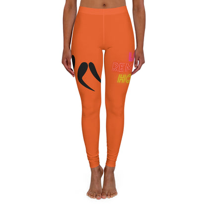 Women's Spandex Leggings: Wrestling Orange