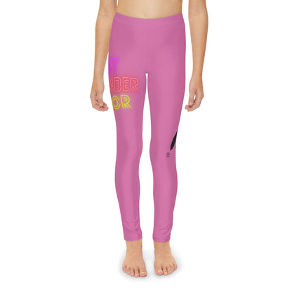 Youth Full-Length Leggings: Lost Remember Honor Lite Pink