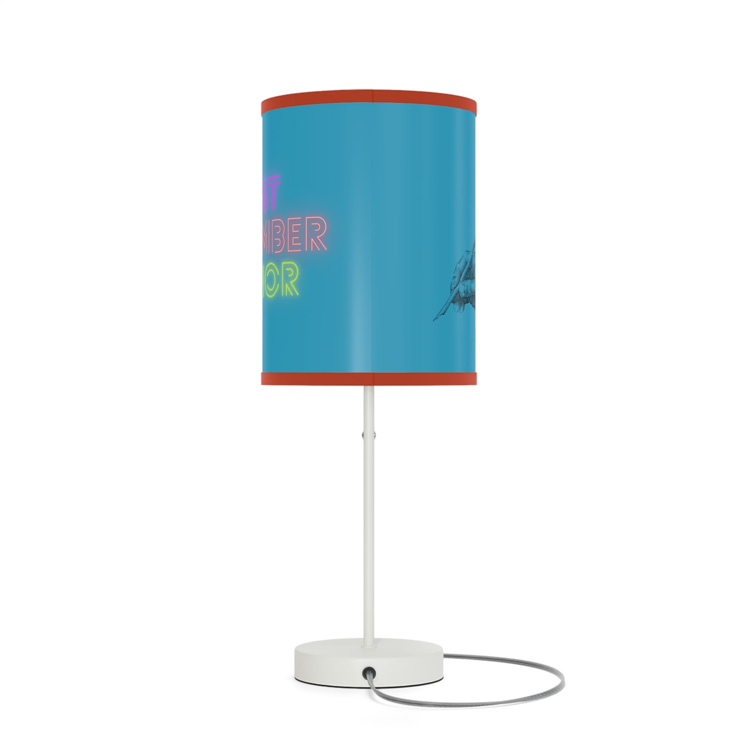 Lamp on a Stand, US|CA plug: Writing Turquoise 