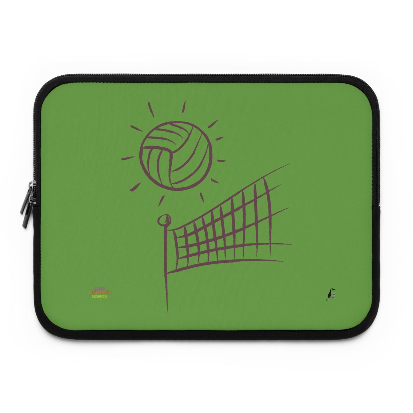 Laptop Sleeve: Volleyball Green