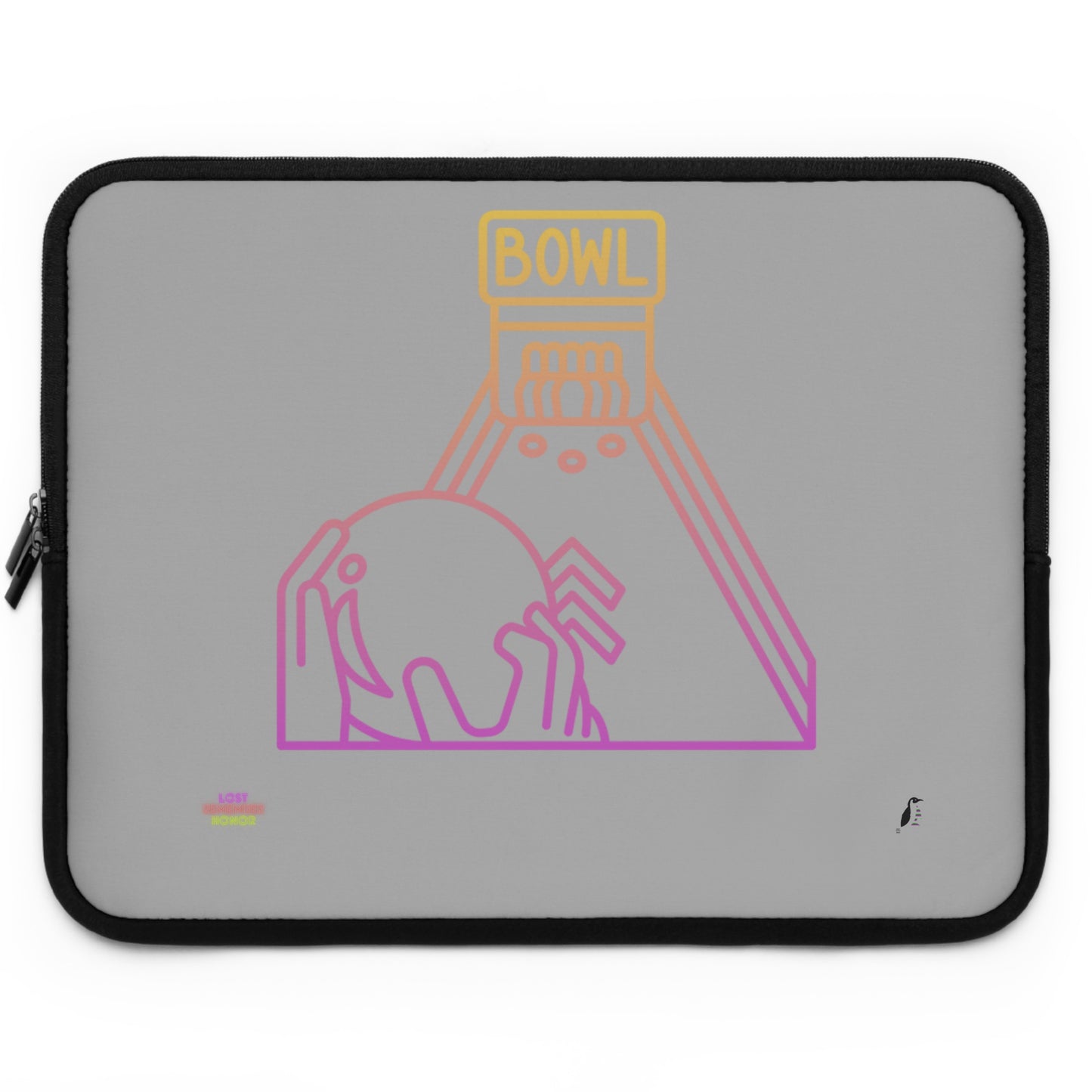 Laptop Sleeve: Bowling Lite Grey