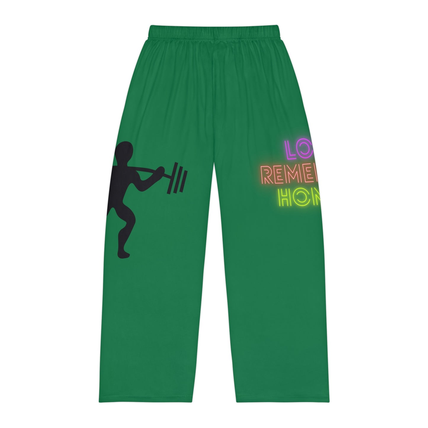 Men's Pajama Pants: Weightlifting Dark Green