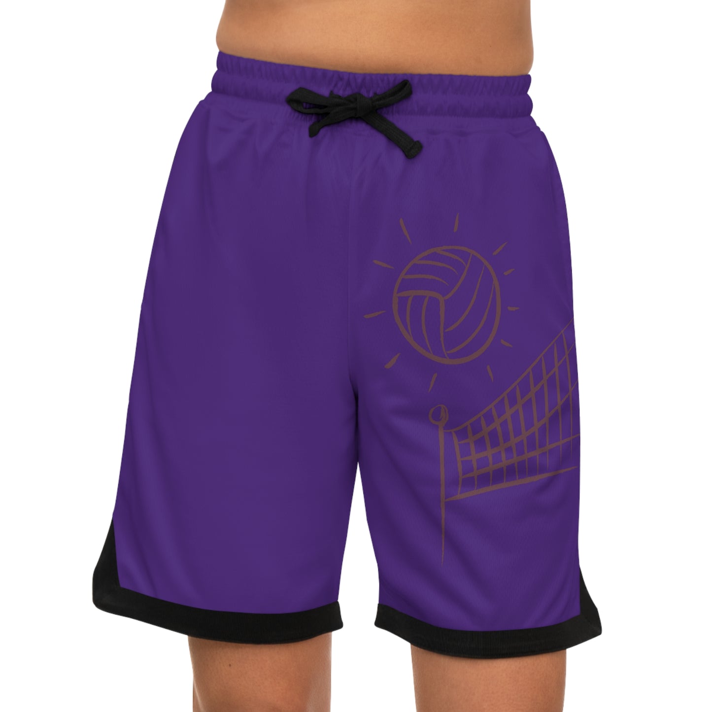 Basketball Rib Shorts: Volleyball Purple