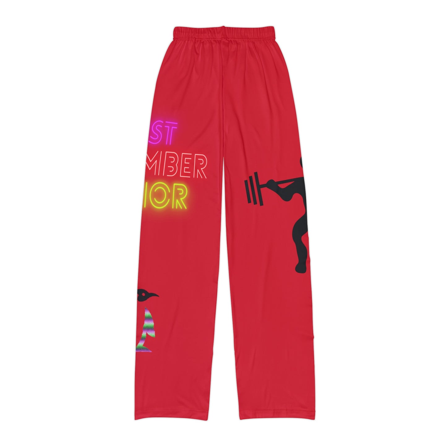 Kids Pajama Pants: Weightlifting Dark Red