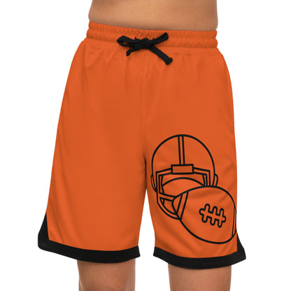 Basketball Rib Shorts: Football Orange