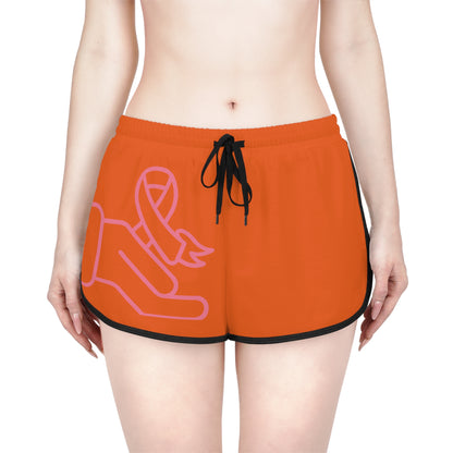 Women's Relaxed Shorts: Fight Cancer Orange