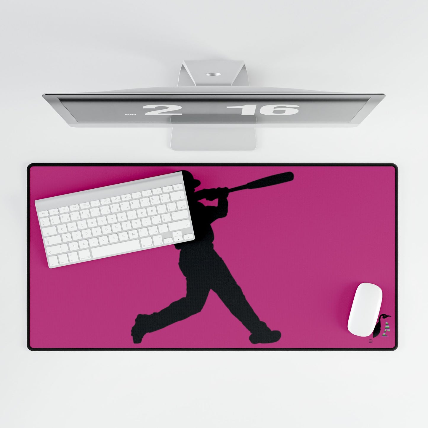 Desk Mats: Baseball Pink