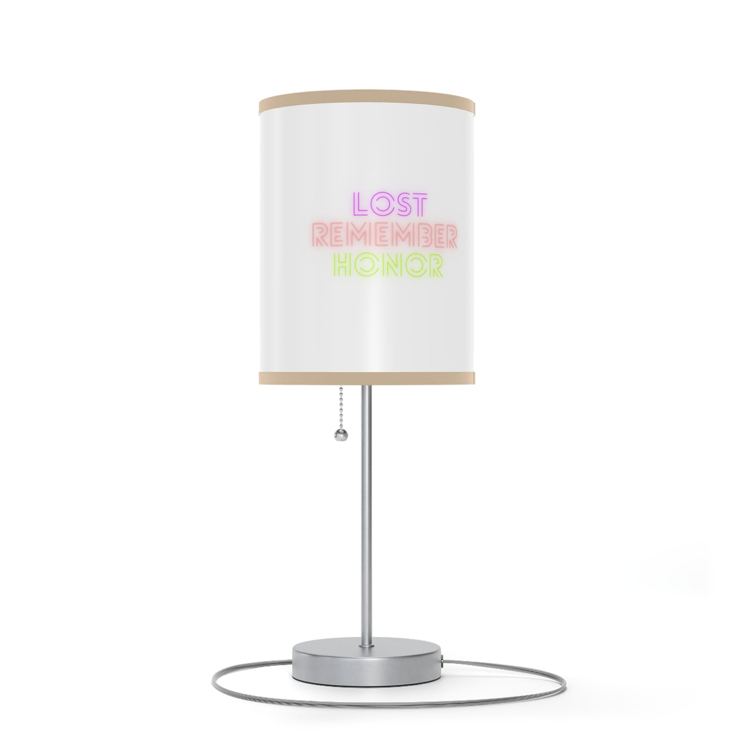 Lamp on a Stand, US|CA plug: Fight Cancer White