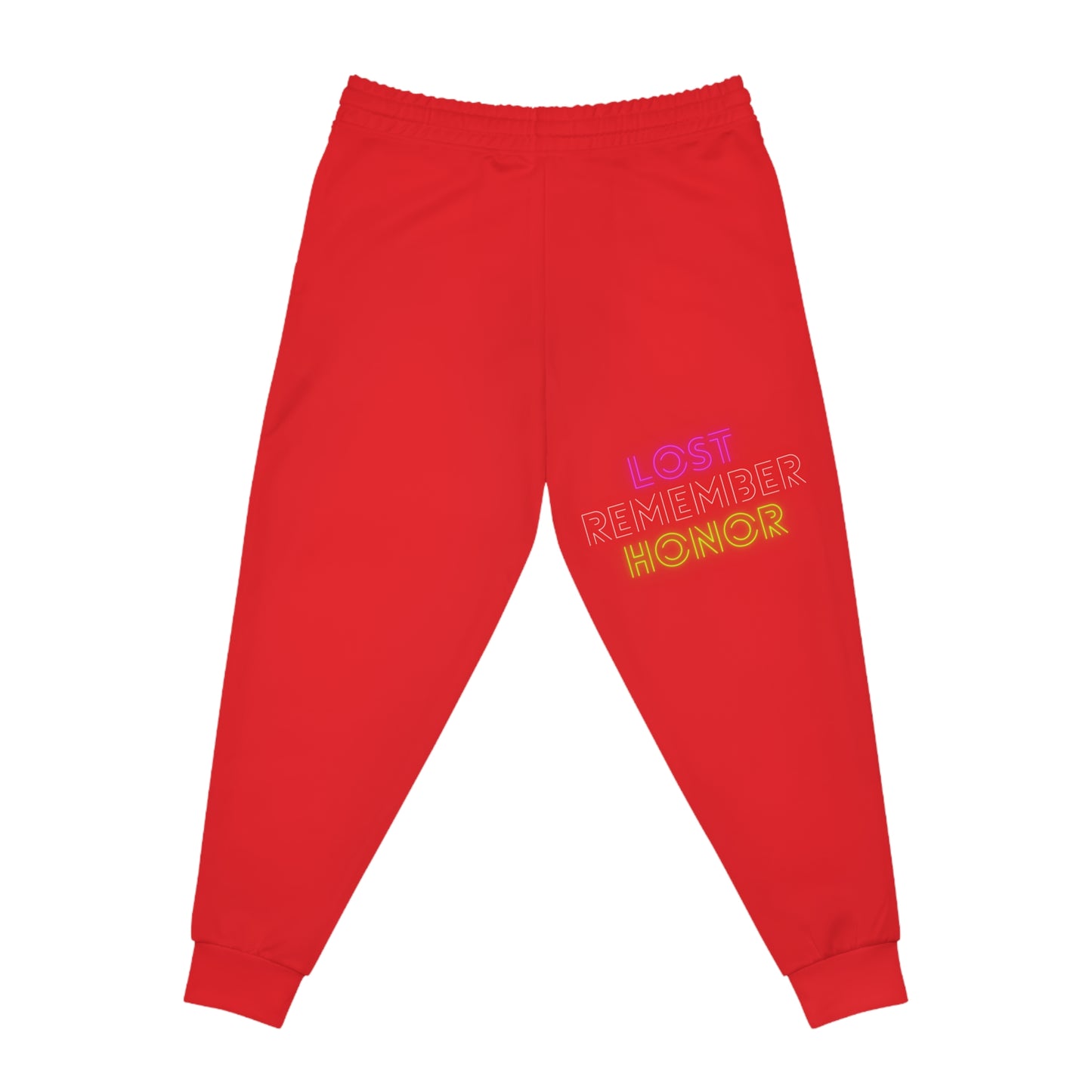 Athletic Joggers: Crazy Penguin World Logo Red