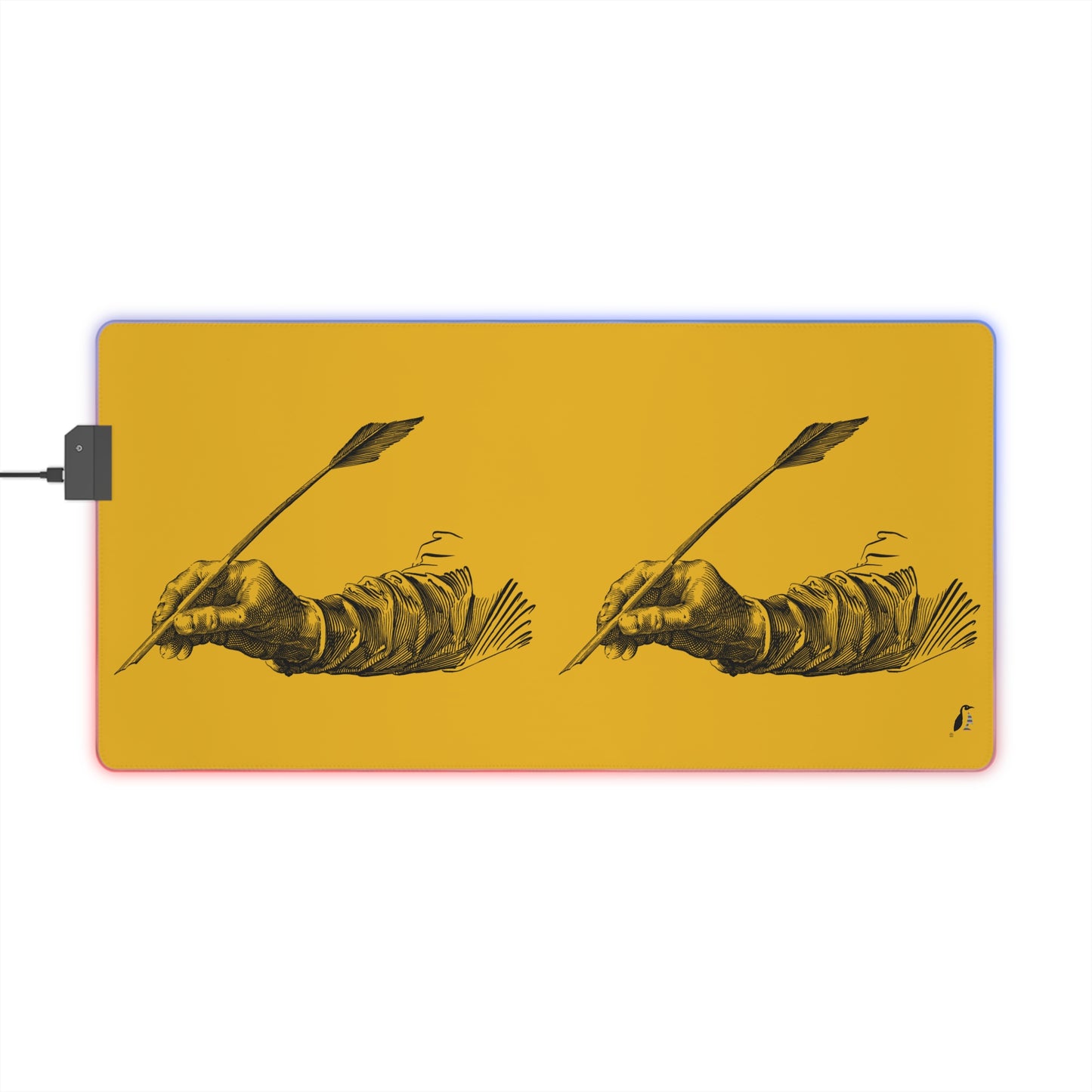 LED Gaming Mouse Pad: Writing Yellow