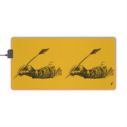 LED Gaming Mouse Pad: Writing Yellow